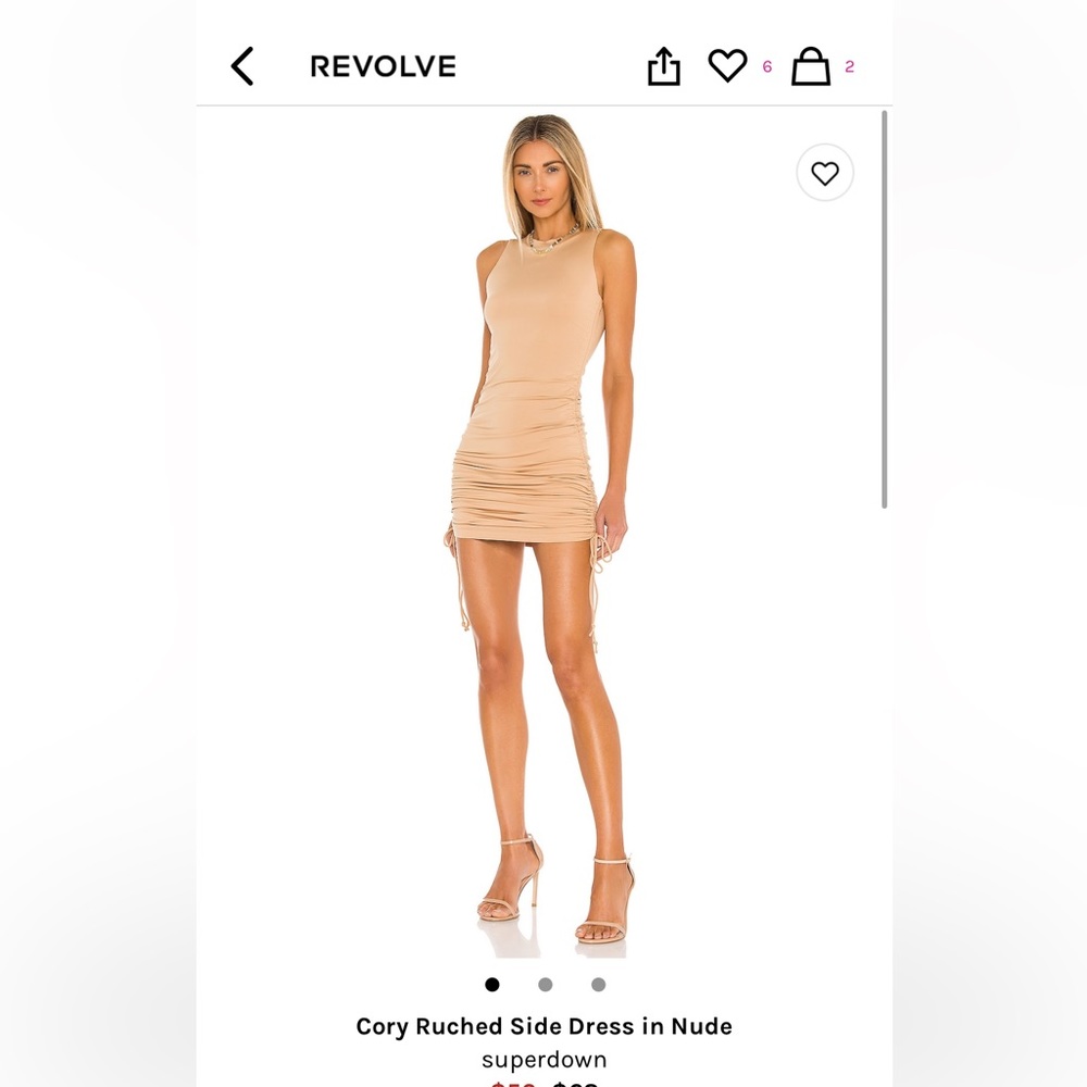 Tan bodycon long dress from Revolve